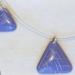 Pendentif et BO violets triangles