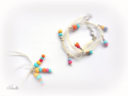 Collier et Bracelet multicolores